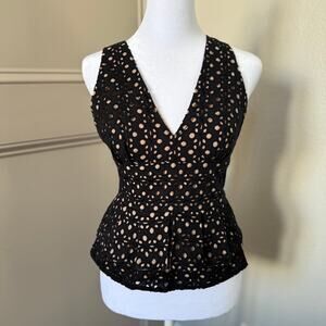 BCBG - Karlie Halter Eyelet Top - XS